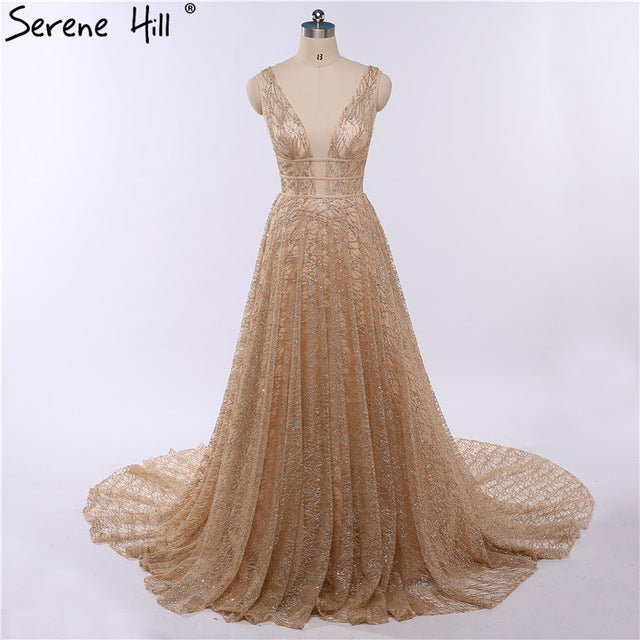 On Sale no return no refund Sale Deep-V Sexy Tulle Evening Dresses  Evening Gowns LA6251