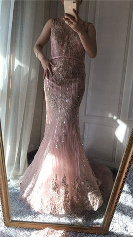 Vestido de noche de sirena con encaje LA6455. En oferta. Sin devoluciones ni reembolsos.