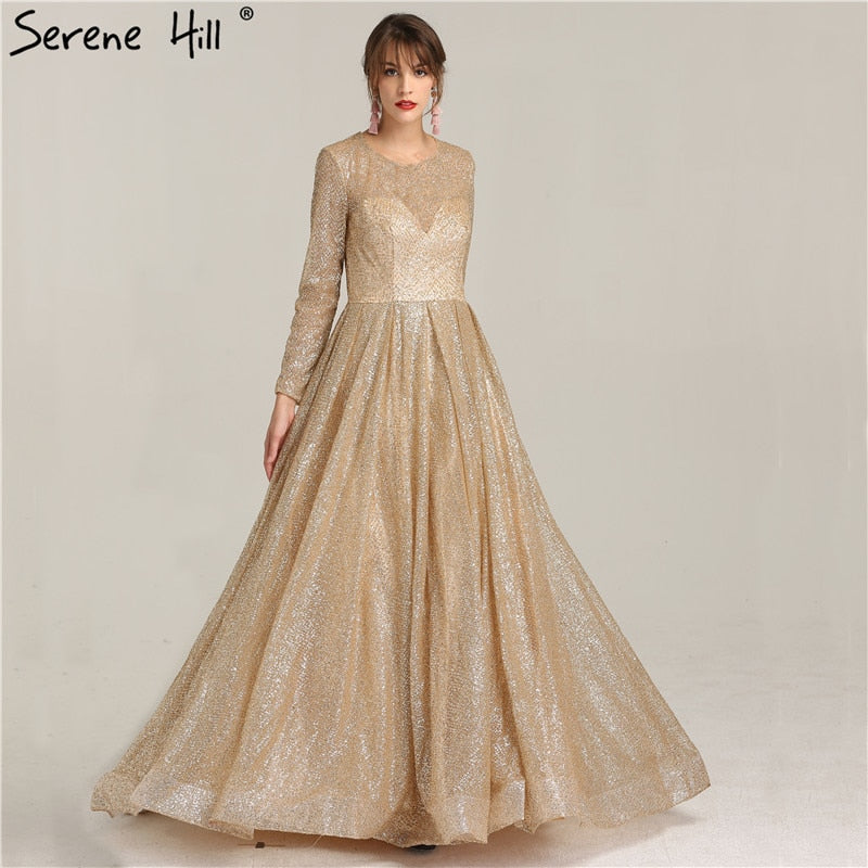 V-Neck Fashion A-Line Evening Dresses Full Beading LA6236