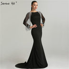 Beading Chain Elegant Mermaid Prom Dresses Crystal LA6219