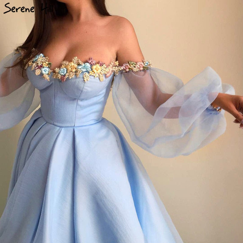 Off Shoulder Sleeves Evening Dresses Evening Gowns LA6491