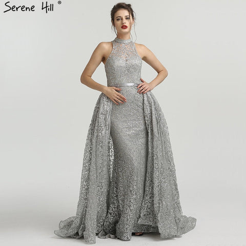 Robe de soirée sirène haut de gamme sans manches à paillettes scintillantes LA6279