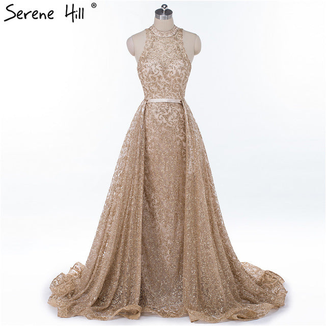 Mermaid High-endEvening Dresses Sleeveless Sequined Sparkly LA6279