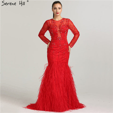 En solde, aucun retour ni remboursement. Robe de soirée sexy à découpes style sirène en tulle de créateur de Dubaï, LA6407