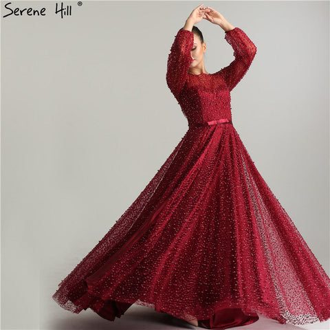 En oferta, sin devoluciones ni reembolsos. Vestido de noche de manga larga LA6348