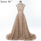 O-Neck Crysta Fashion Tulle Evening Gowns LA6279