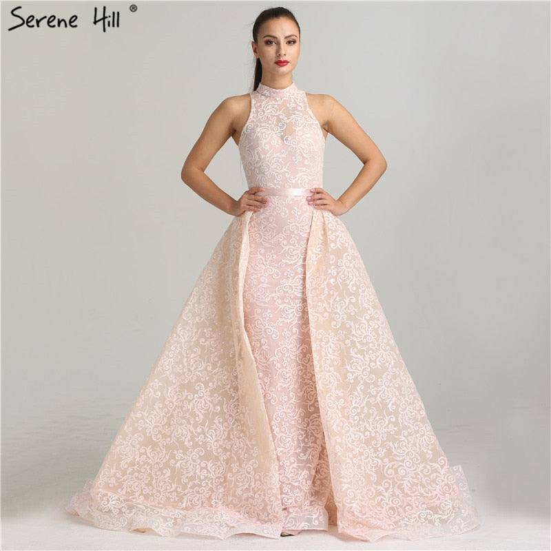 Mermaid Pink Tulle Evening Dresses Evening Gowns LA6289