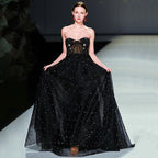 Diamond Pearls Off Shoulder Fashion Evening Gowns LA6347