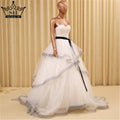 Puffy Tulle Wedding Dress  Ruffles  Ball Gown  Beaded Yellow Bungundy Court Train Bridal Dresses