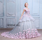 Pink Flower Ball Gown Wedding Dress Bridal Dress HA2043
