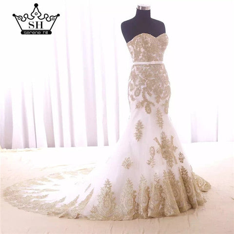 Robe de mariée de luxe brodée sirène, robe de mariée sur mesure