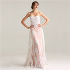 On Sale no return no refundSale Shoulder Strap Lace Evening Gowns Pearls Beading Mermaid LA6226