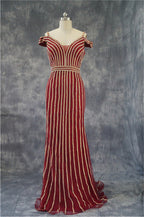 On Sale No Return No Refund Dubai Pink Sleeveless Crystal Evening Dresses Evening Gowns LA60703