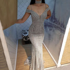On Sale No Return No Refund Dubai Pink Sleeveless Crystal Evening Dresses Evening Gowns LA60703
