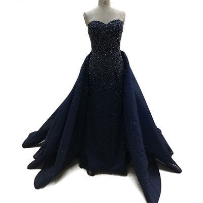 Dubai Design Full Crystal Evening Dresses Off Shoulder Mermaid LA6637