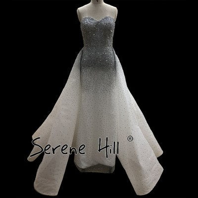 Dubai Design Full Crystal Evening Dresses Off Shoulder Mermaid LA6637