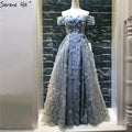 On Sale no return no refundSale Handmade Flowers Pearls Evening Dresses A-Line Off Shoulder LA6627