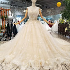 Princess Style Strapless Wedding Dresses Handmade Flowers Crystal Fashion Bride Gowns