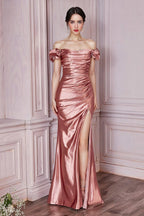 Ruched Bodycon Dress Off Shoulder Prom Gown