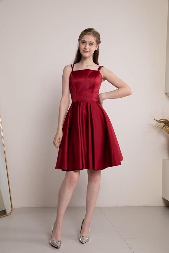 Vestido de graduación con shorts, vestido de fiesta con bolsillos SYH80 