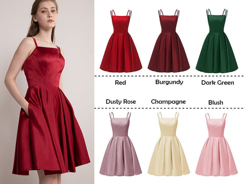 Vestido de graduación con shorts, vestido de fiesta con bolsillos SYH80 