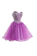 Robe de bal violette à cœur amoureux, robe de cocktail, robe de soirée PG049