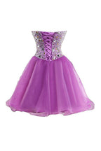 Robe de bal violette à cœur amoureux, robe de cocktail, robe de soirée PG049