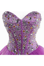 Robe de bal violette à cœur amoureux, robe de cocktail, robe de soirée PG049