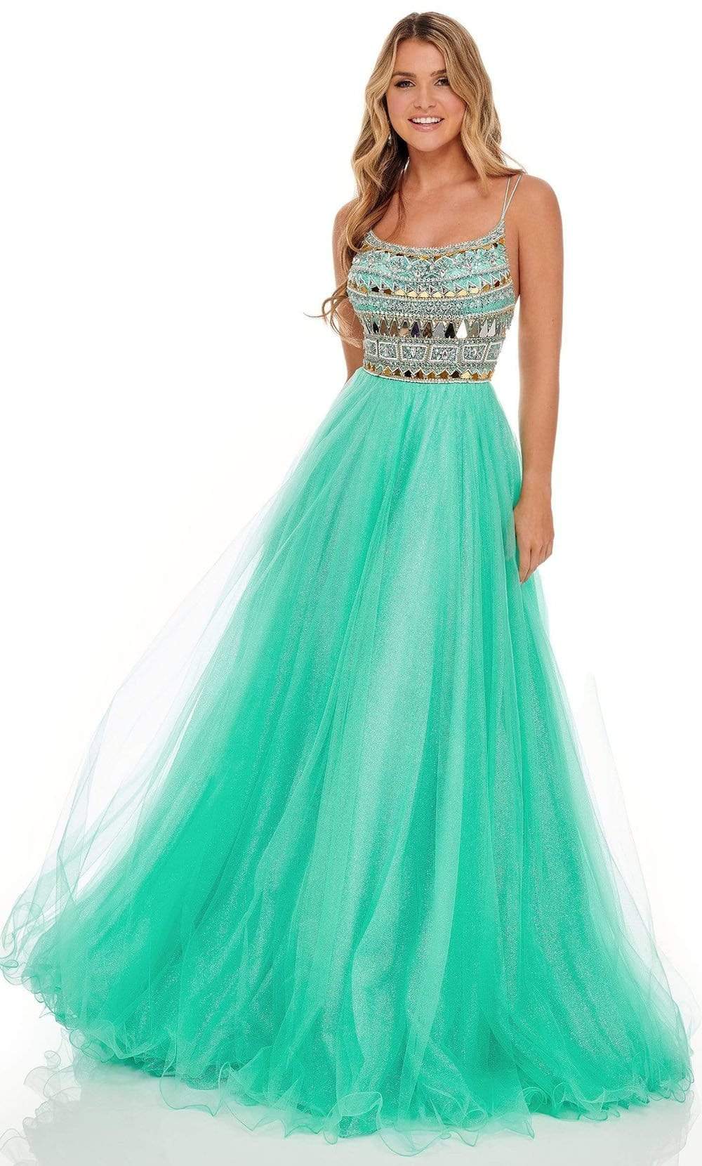 Geometric Cut Glass Tulle Dress
