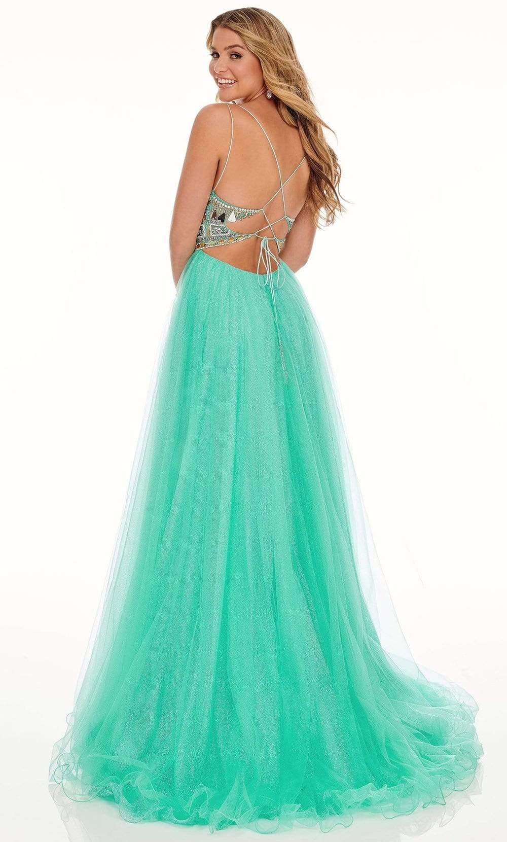 Geometric Cut Glass Tulle Dress