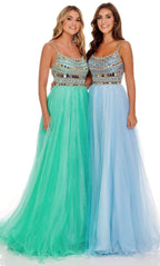 Geometric Cut Glass Tulle Dress