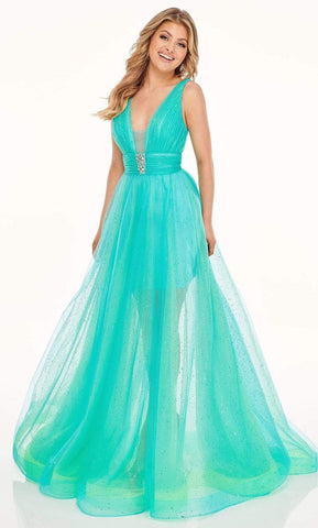 Robe en tulle à décolleté plongeant en V