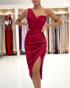 Robes de soirée rouges courtes | Robe de cocktail simple