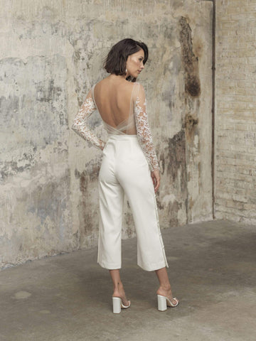 Baoleely Romantic Bridal Jumpsuit Beach Wedding Dresses