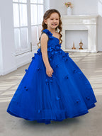 Vestido de princesa/vestido de tul hasta el suelo para niña de las flores 