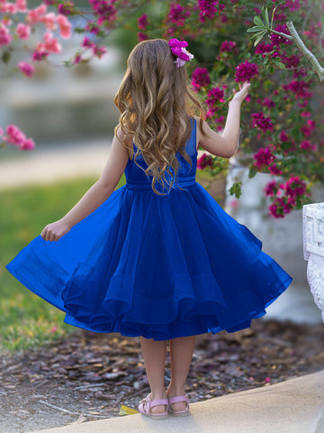 Vestido de princesa/vestido de tul hasta la rodilla para niña de las flores 