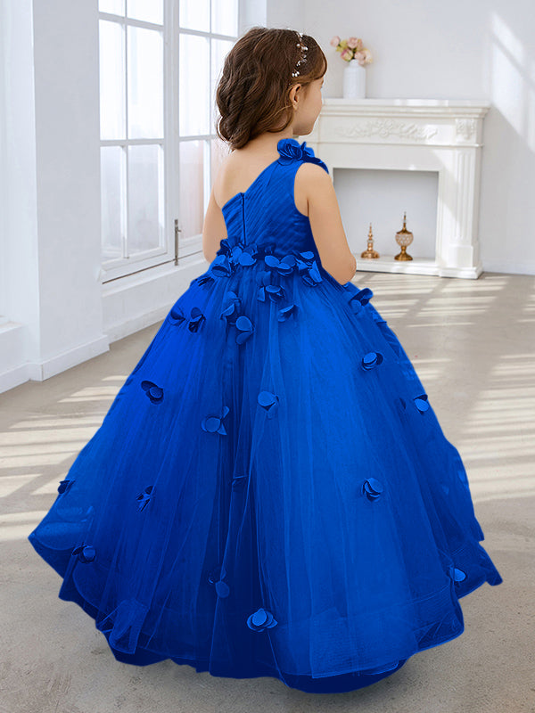 Vestido de princesa/vestido de tul hasta el suelo para niña de las flores 