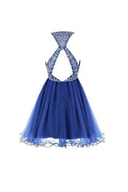 Vestidos de fiesta de bienvenida de tul azul real 2016, vestidos cortos de graduación PG045