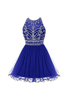 Vestidos de fiesta de bienvenida de tul azul real 2016, vestidos cortos de graduación PG045