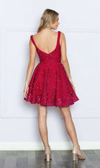 Sequin Graduation Dresses Straight Neckline Party Dress SYH100