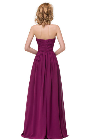 Sexy A-line Floor-length Sweetheart Ruffle Chiffon Bridesmaid Dresses