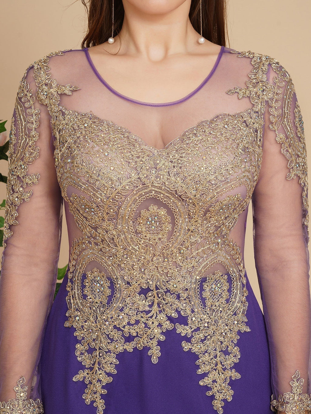Vestidos de sirena de manga larga con apliques de encaje sexy para baile de graduación