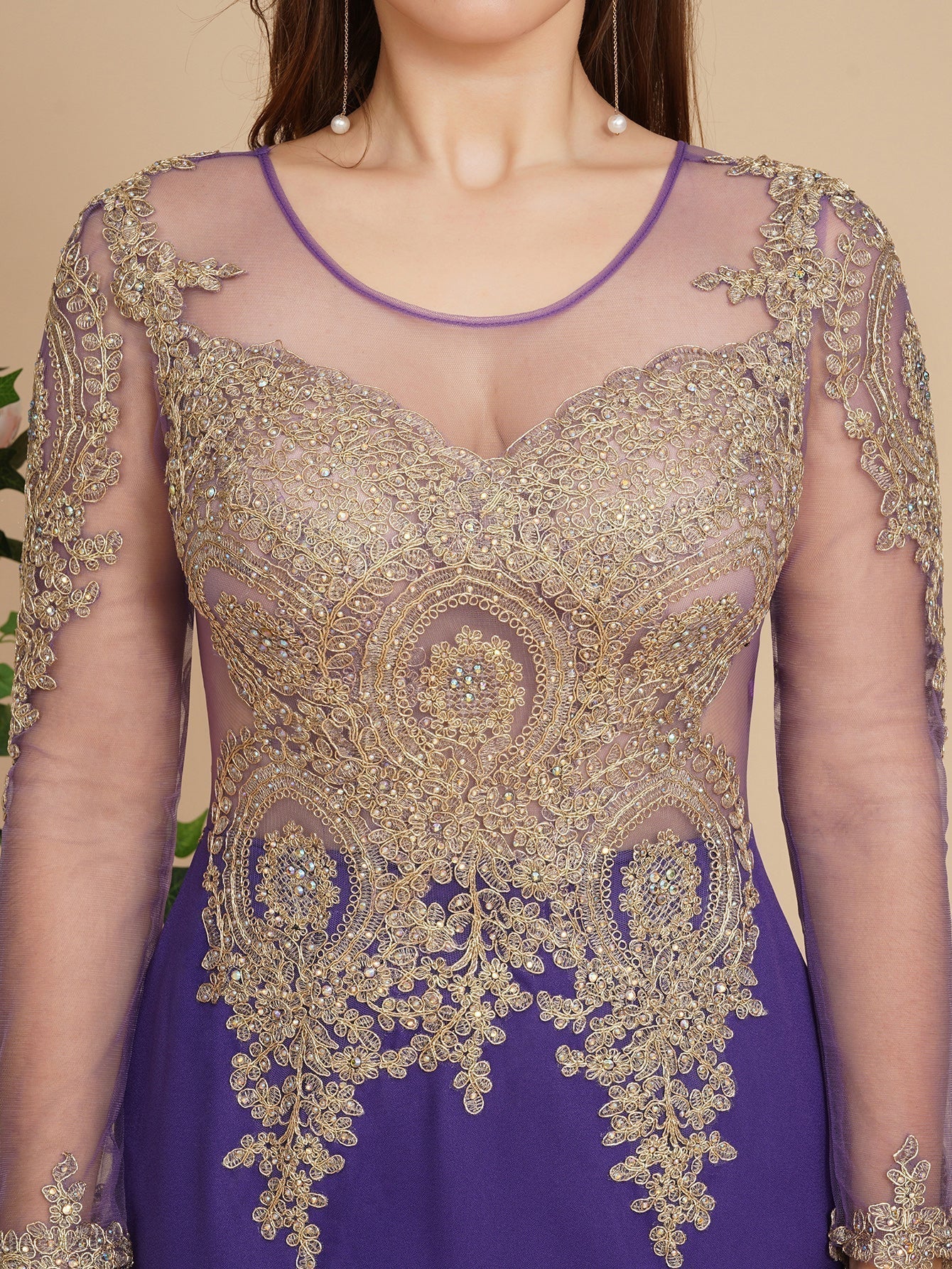 Vestidos de sirena de manga larga con apliques de encaje sexy para baile de graduación