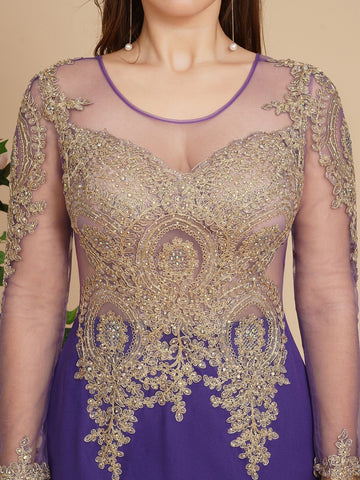 Vestidos de sirena de manga larga con apliques de encaje sexy para baile de graduación