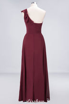 Vestido de dama de honor sexy sin mangas con escote corazón y un solo hombro, con volantes, ideal para bodas en la playa.
