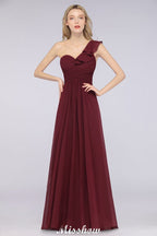Vestido de dama de honor sexy sin mangas con escote corazón y un solo hombro, con volantes, ideal para bodas en la playa.