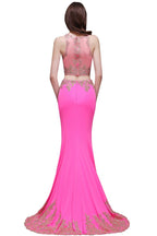 Vestidos de fiesta de corte recto, redondos, de satén elástico fucsia