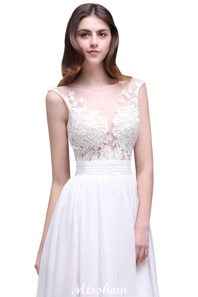 Robes de mariée fourreau en dentelle transparente et mousseline pour la plage