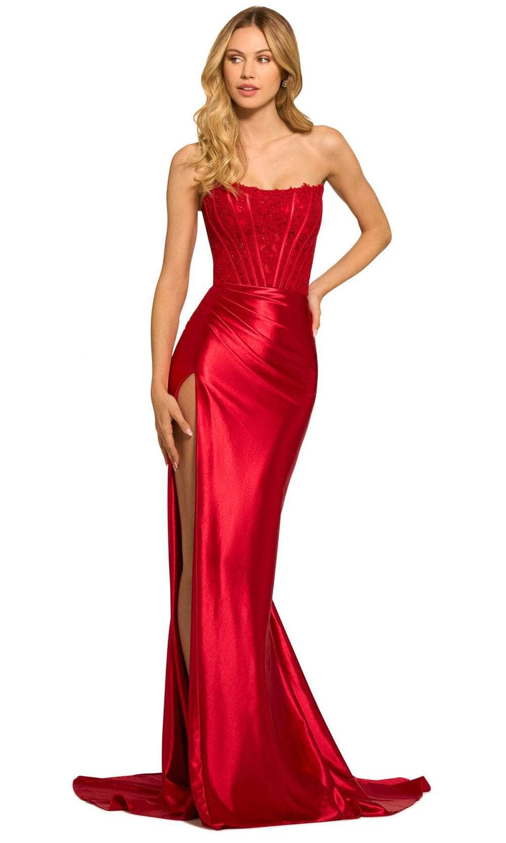 Corset Prom Dress with Slit