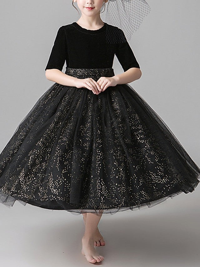 Robes courtes de demoiselle d'honneur en tulle de princesse avec manches